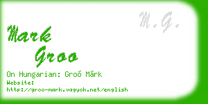 mark groo business card